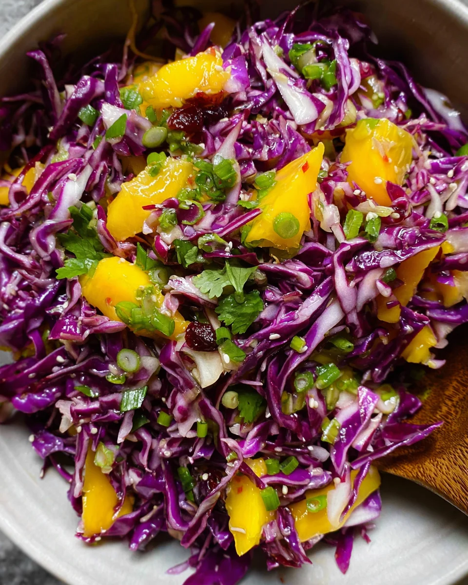 Purple Cabbage, Mango & Cranberry Slaw