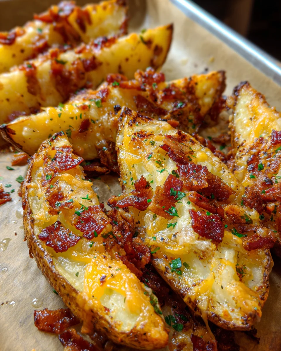 Cheddar Bacon Potato Wedges