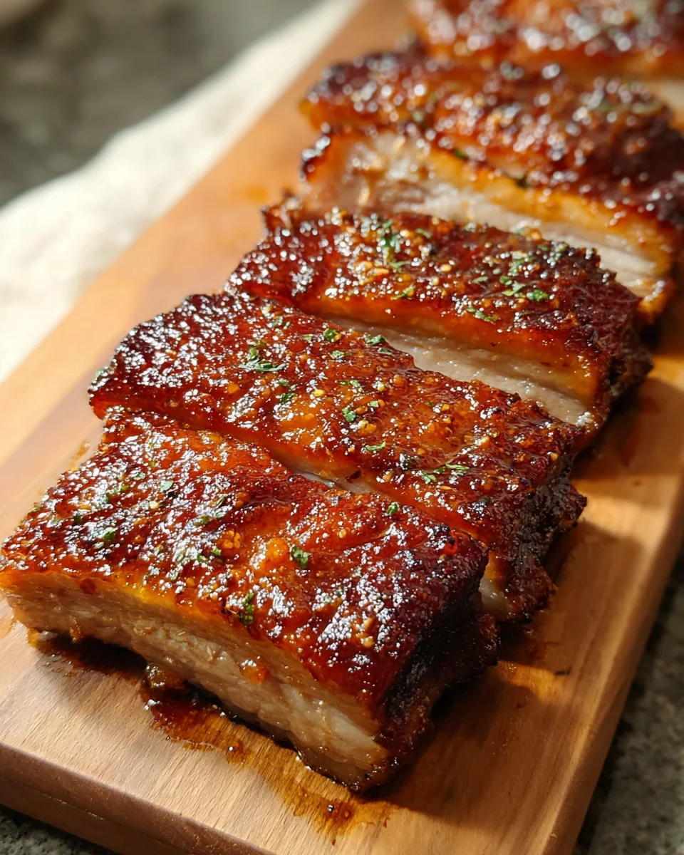 Savory Honey Glazed Pork Belly