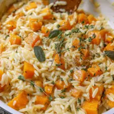 Cheesy Butternut Squash Orzo