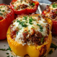 Alfredo Sausage Stuffed Peppers