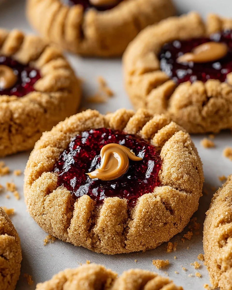 Nostalgic PB&J Thumbprint Cookies