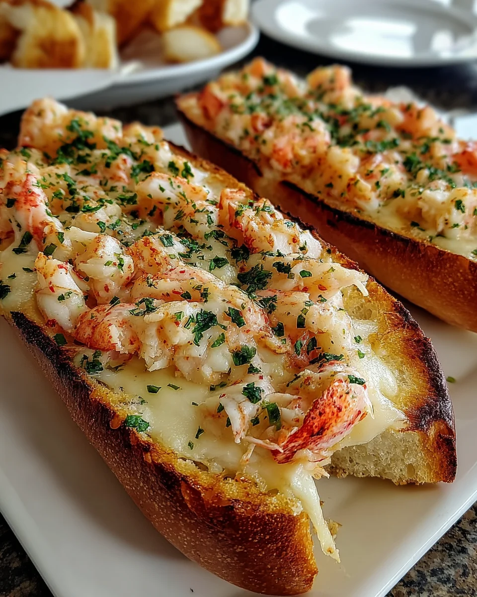Lobster-Stuffed Garlic Bread Boats