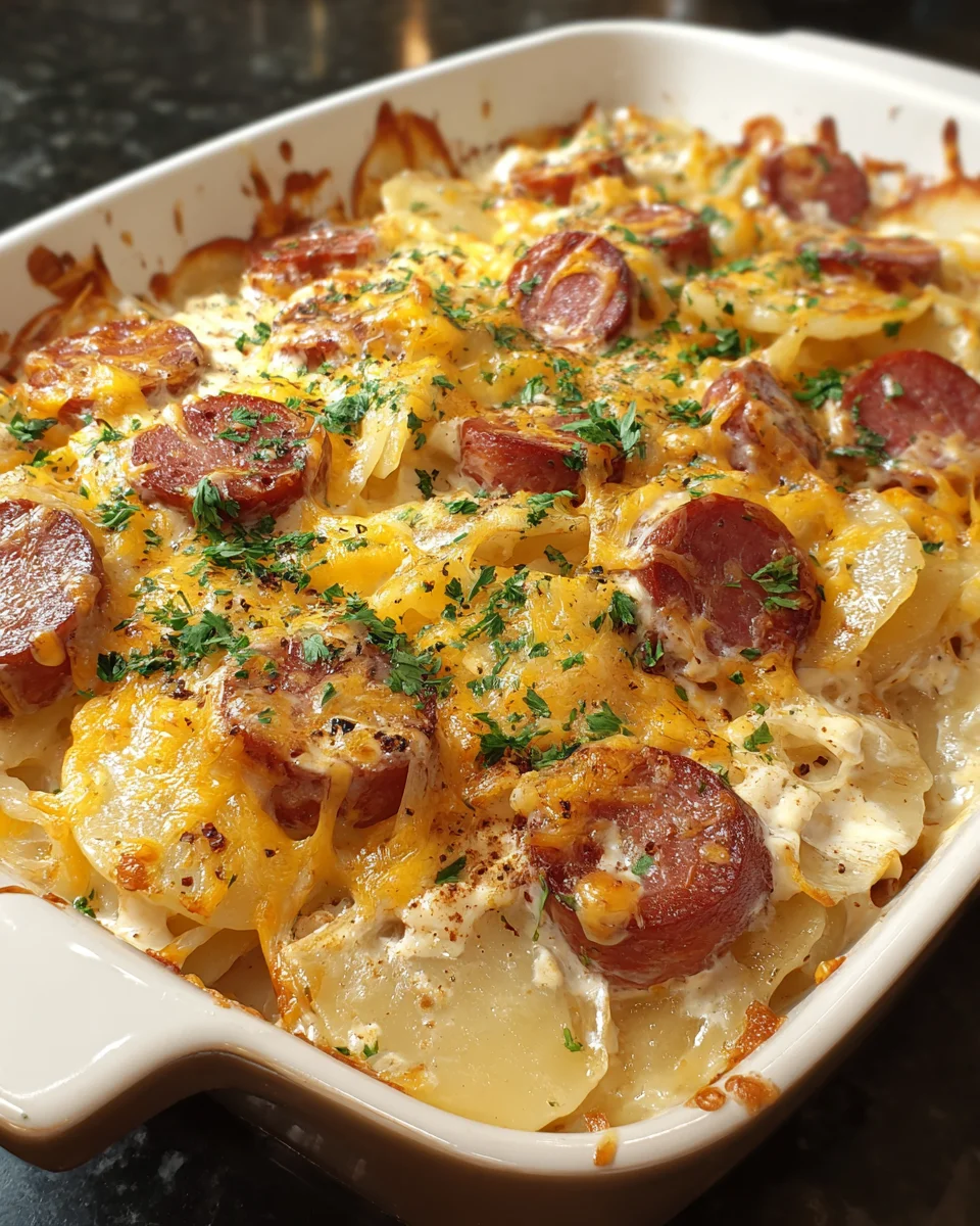 Easy Pierogi Sausage Casserole