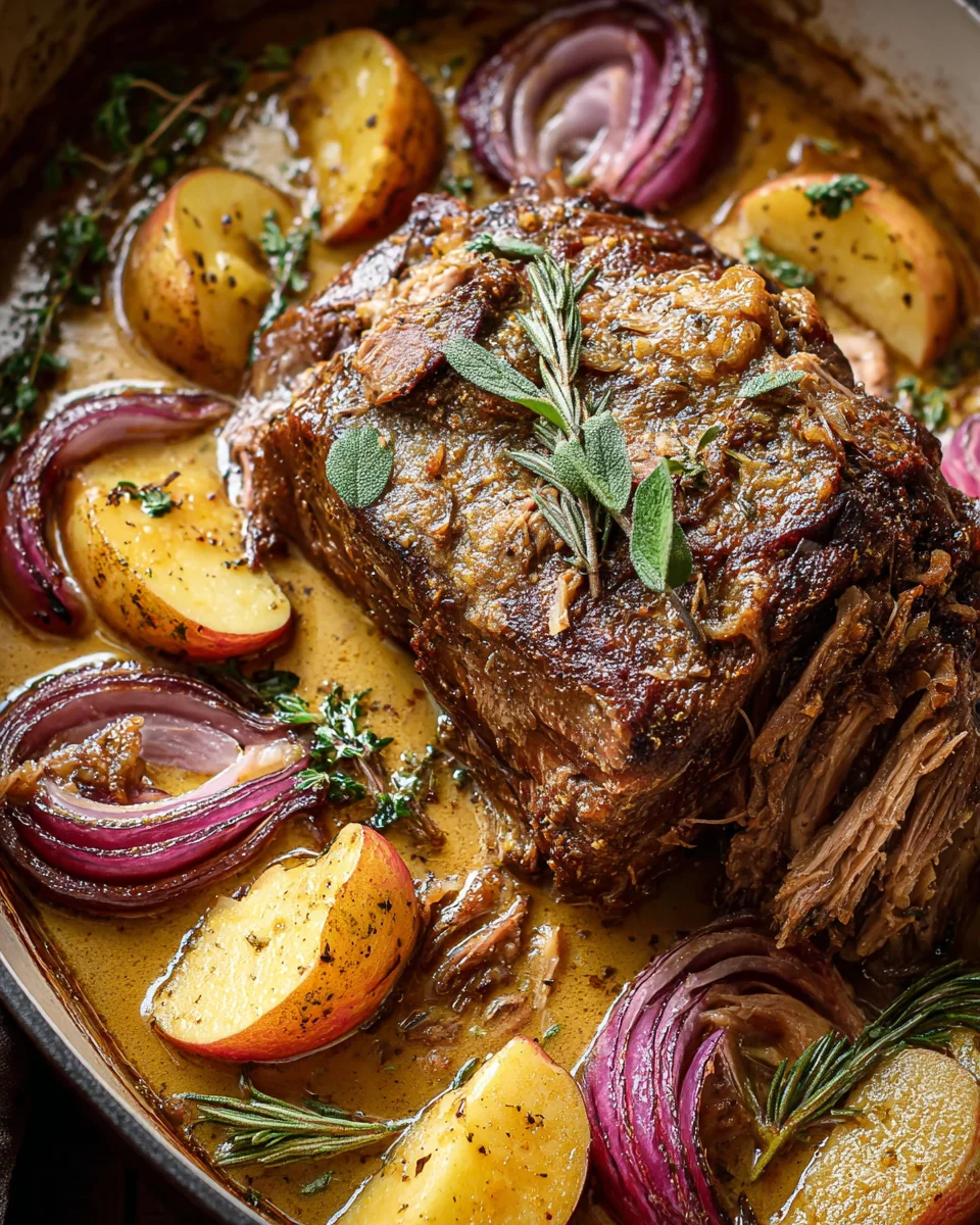 Apple Cider Braised Pork Shoulder