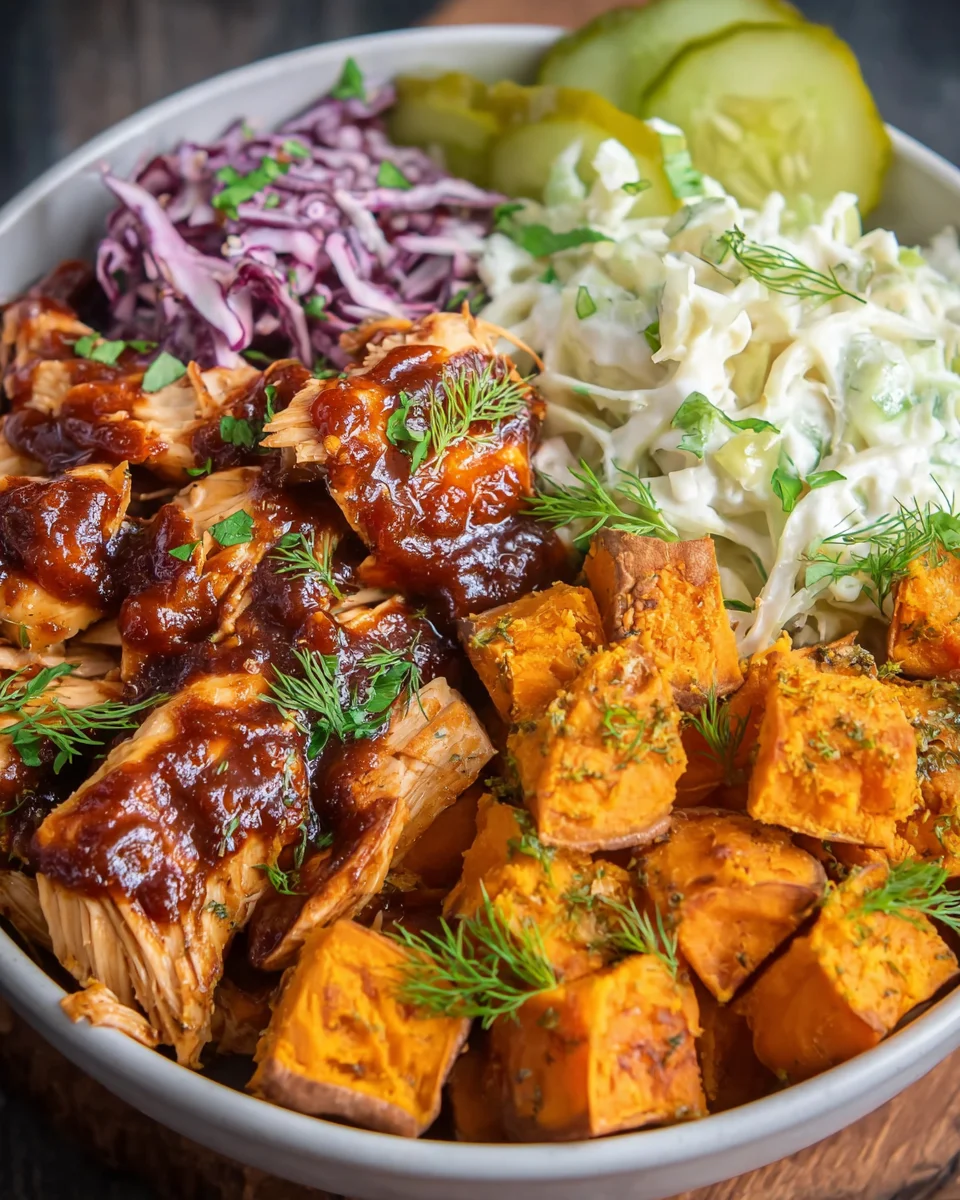BBQ Chicken Sweet Potato Bowls