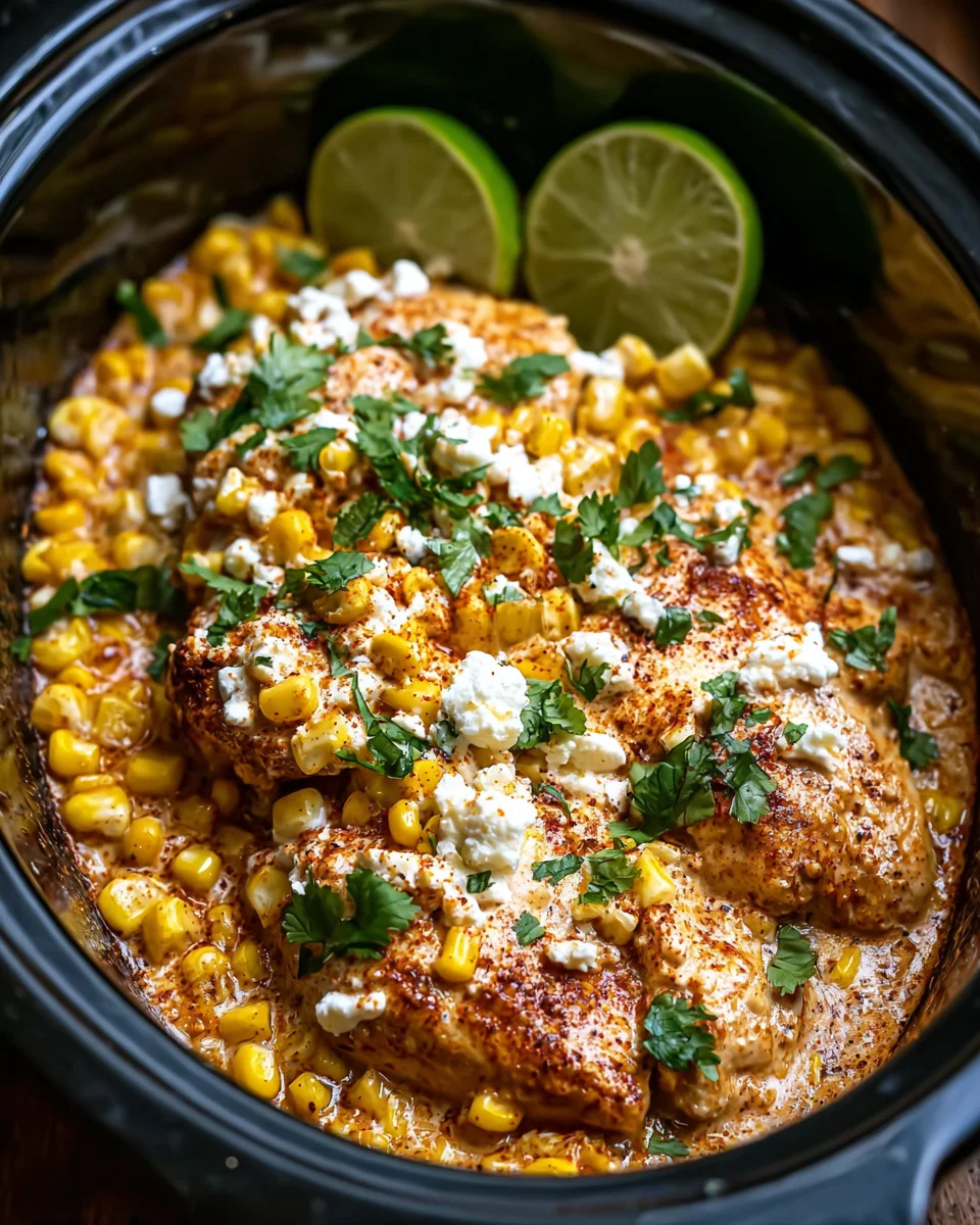 Slow Cooker Street Corn Chicken