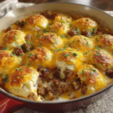 Cheesy Sausage Biscuit Bake
