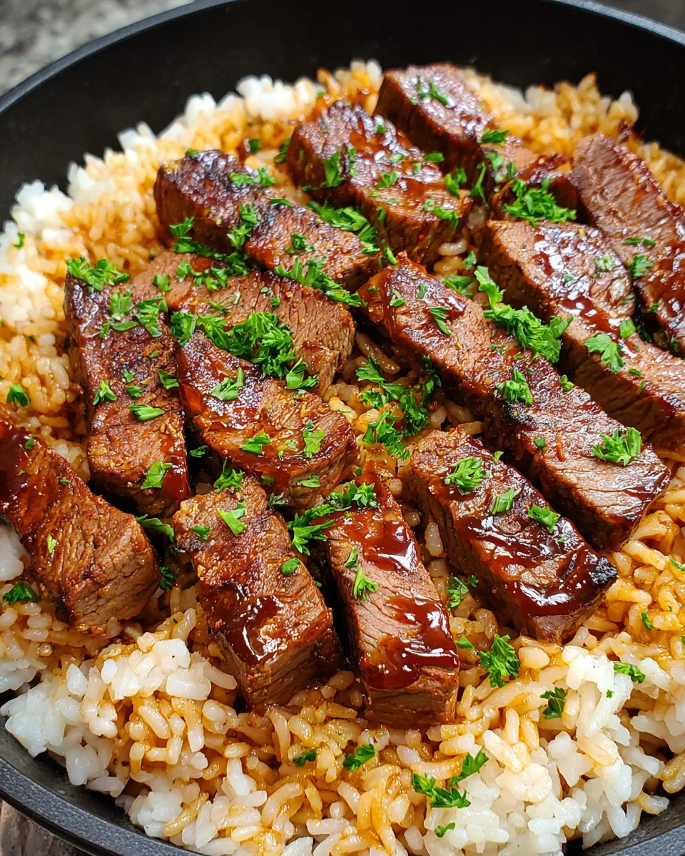 One-Skillet Creamy Honey BBQ Steak