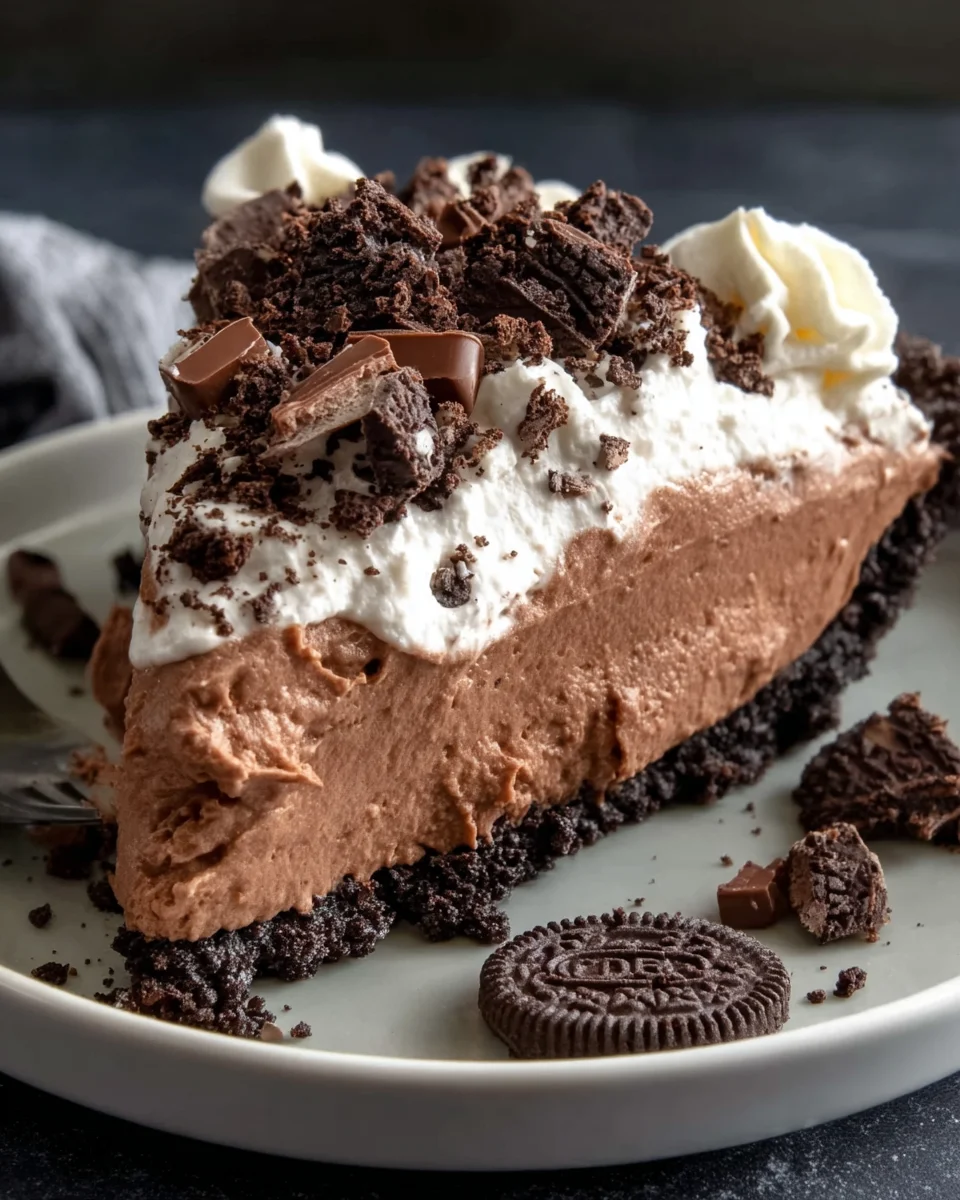 Oreo Chocolate Mousse Pie
