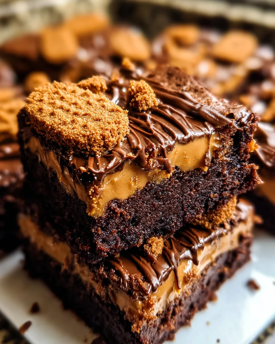 Fudgy Biscoff Brownies