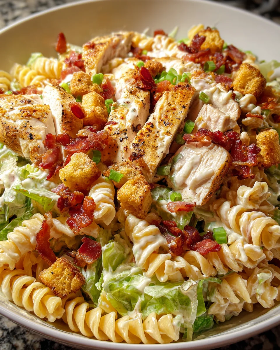 Chicken Bacon Ranch Pasta Salad