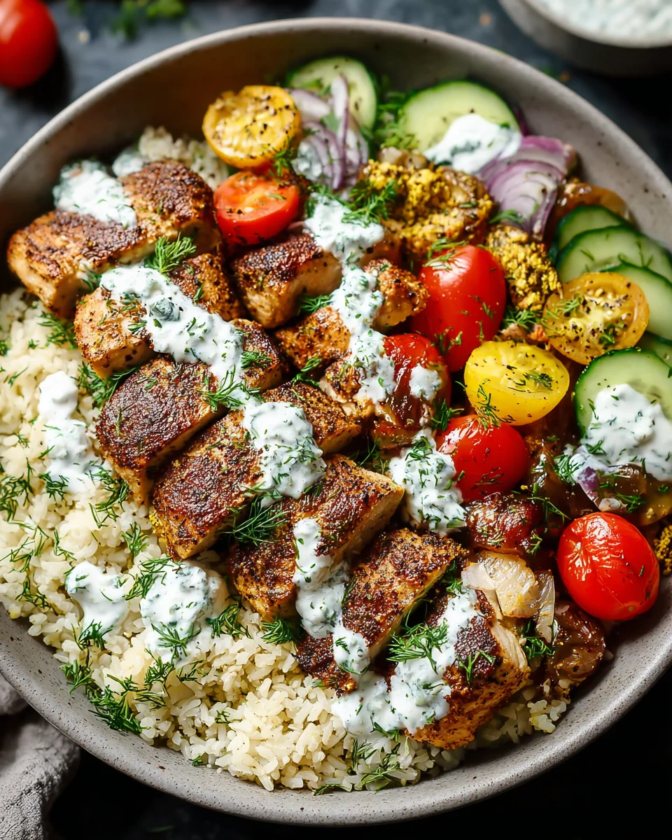 Creamy Chicken Bowls Feta