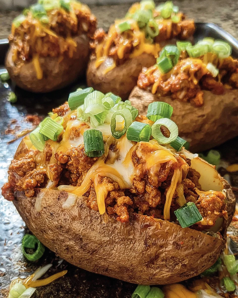 Turkey Sloppy Joe Baked Potatoes