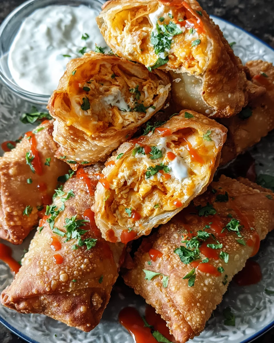 Buffalo Chicken Egg Rolls