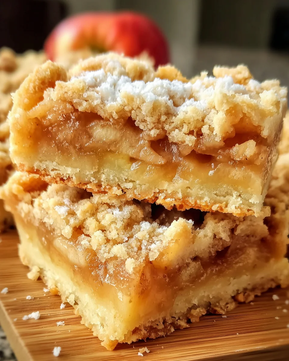 Homemade Apple Bars Flaky
