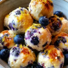 Lemon Blueberry Cottage Cheese Protein Bites