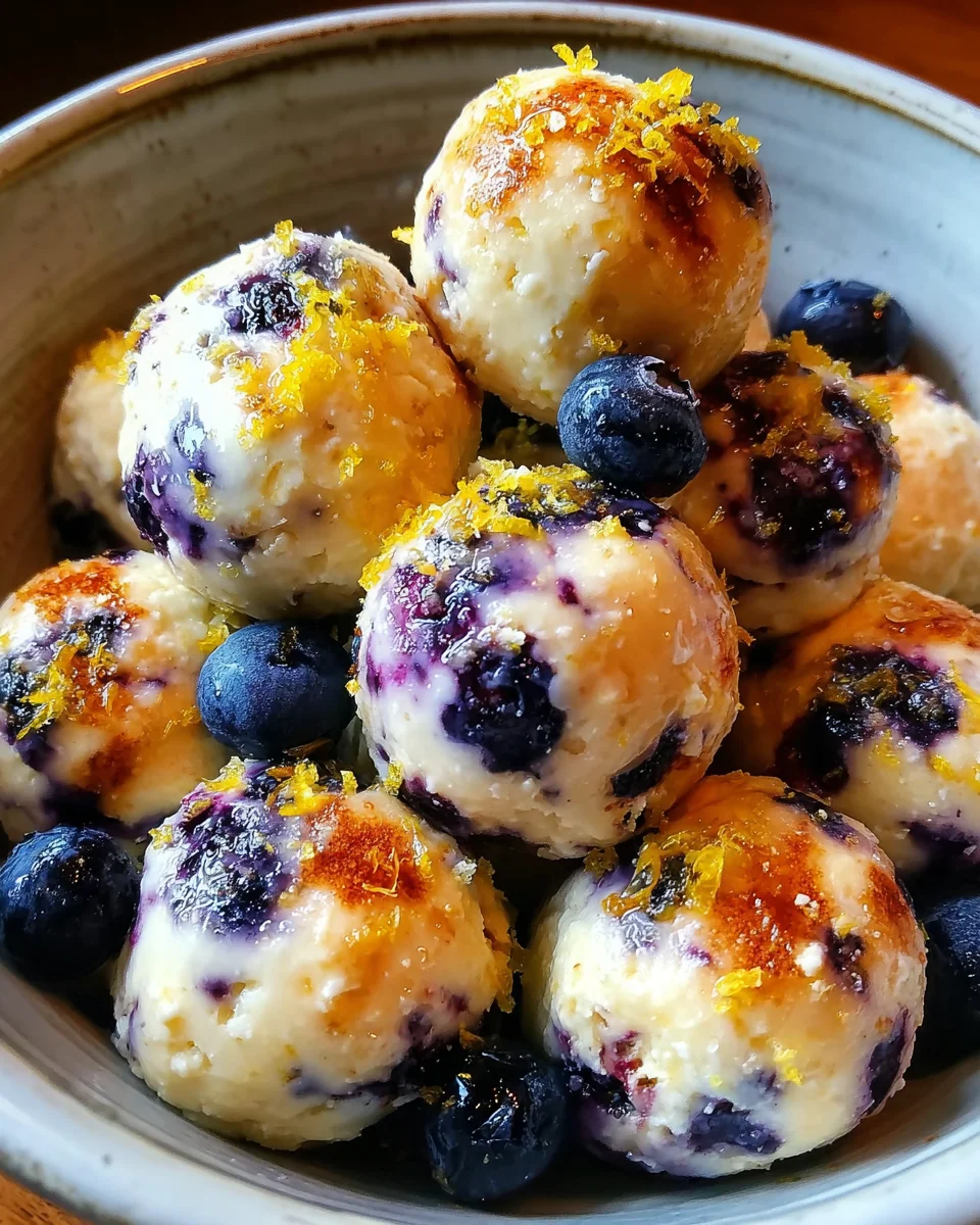 Lemon Blueberry Cottage Cheese Protein Bites
