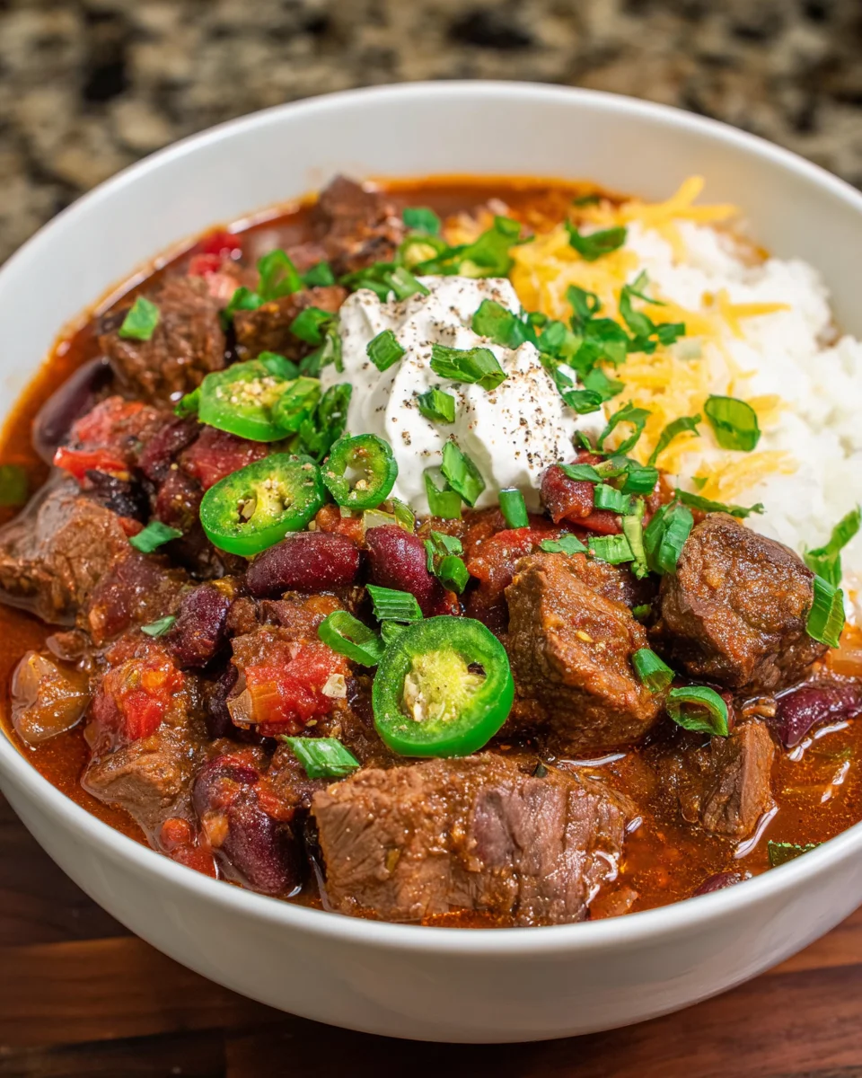 Spicy Steak Chili Bowl