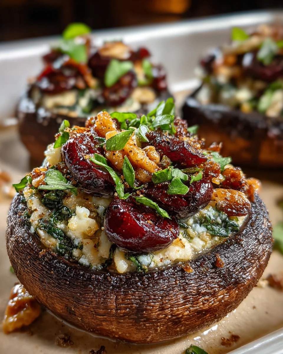 Cherry-Vibe Stuffed Portobello Mushrooms