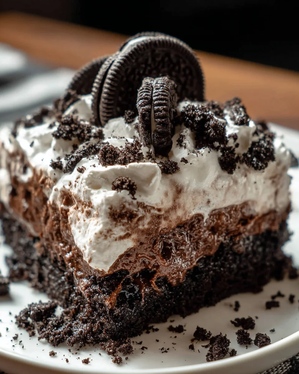 Oreo Poke Chocolate Cake