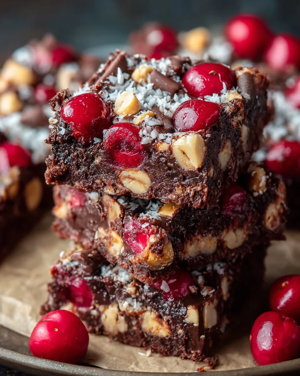 Chocolate Cherry Bars Delight