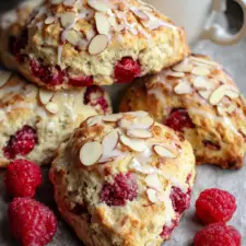 Raspberry Almond Scones Soft