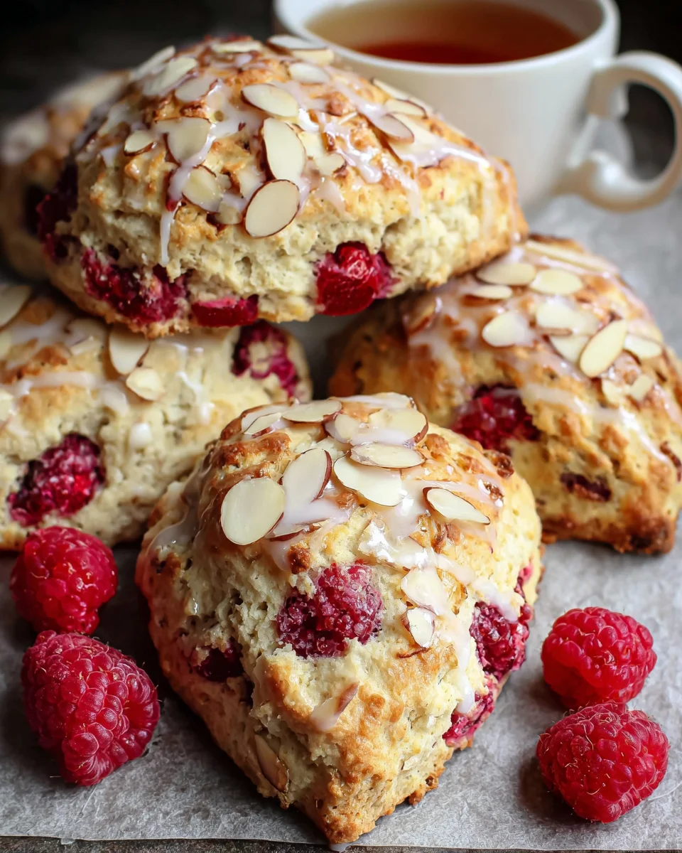 Raspberry Almond Scones Soft
