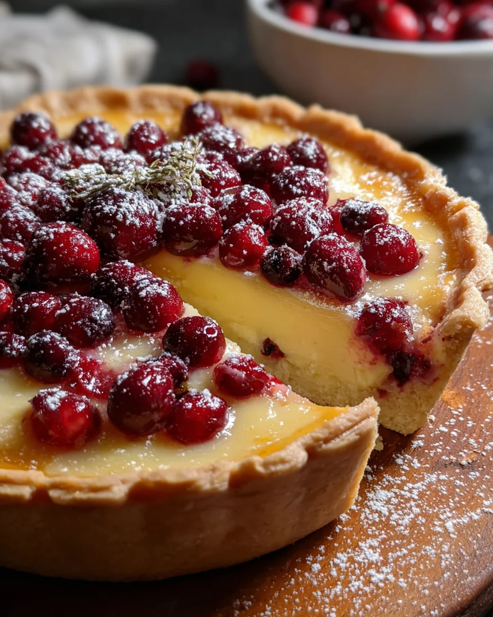 Cranberry Custard Pie Delight