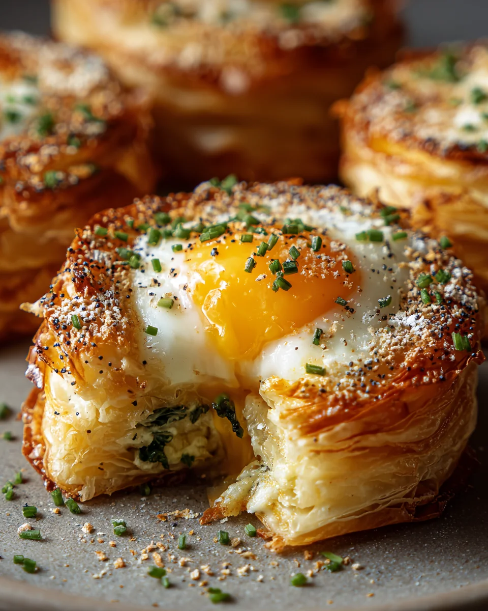 Baked Eggs Napoleon Pastry