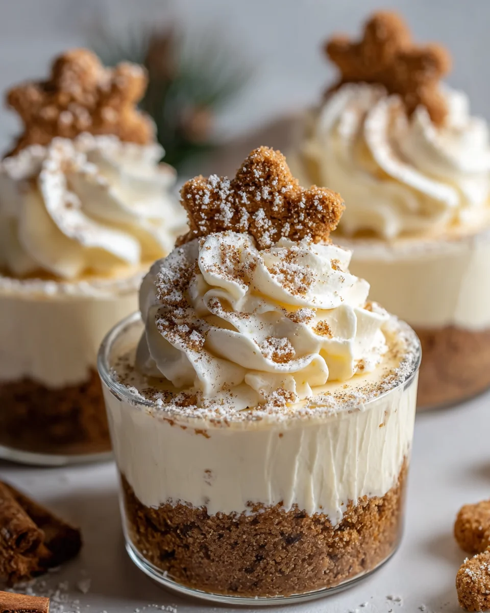 No-Bake Gingerbread Cheesecake Cups