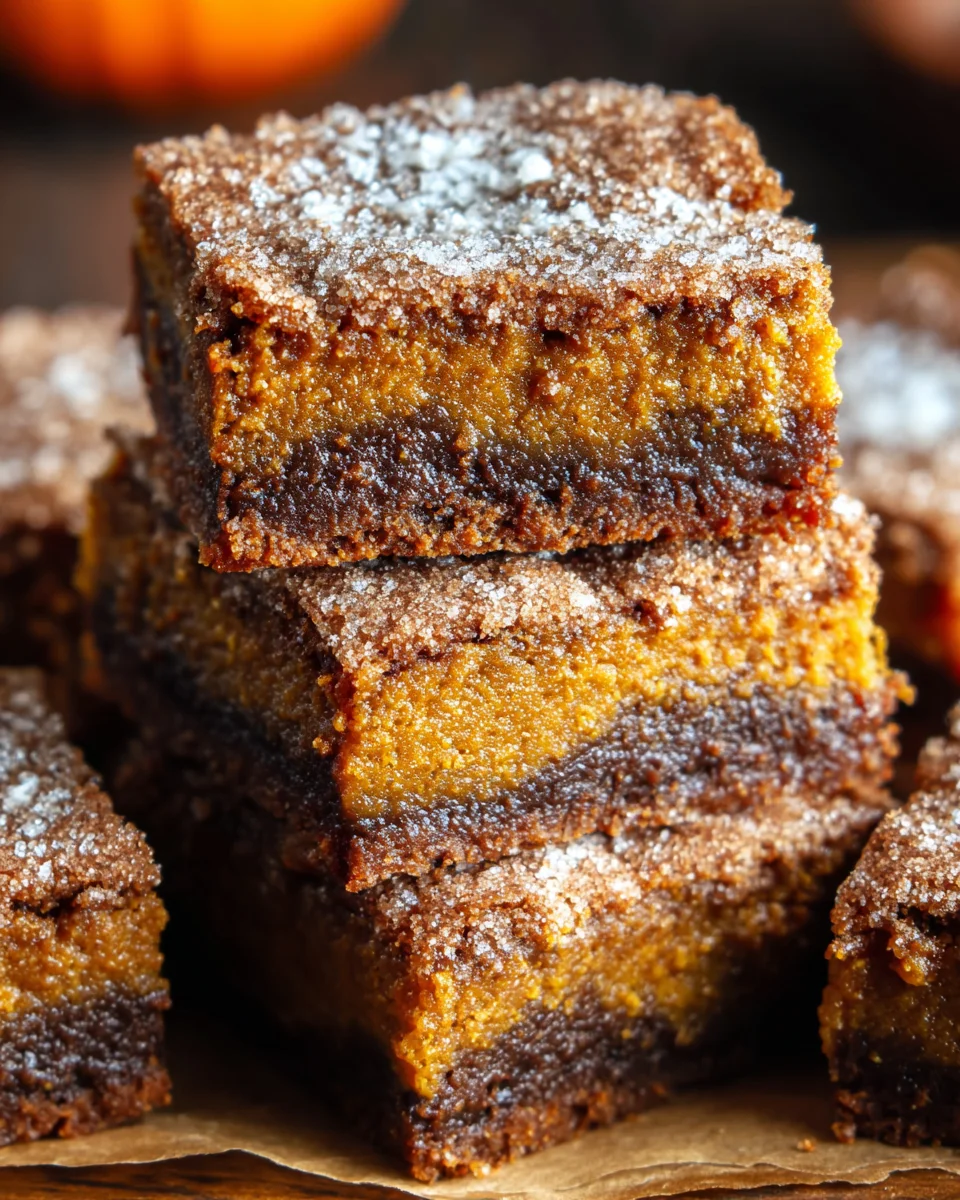 Pumpkin Snickerdoodle Brownies