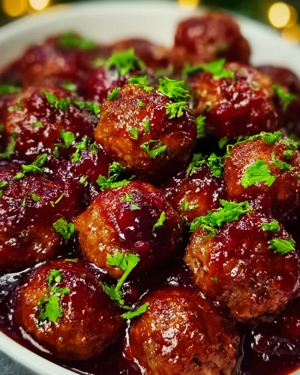Christmas Cranberry Meatballs