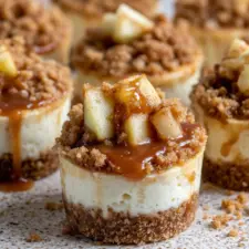 Apple Crisp Cheesecake Bites