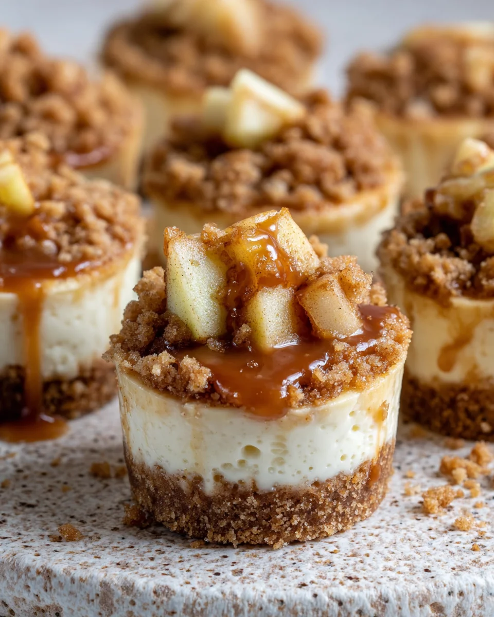 Apple Crisp Cheesecake Bites