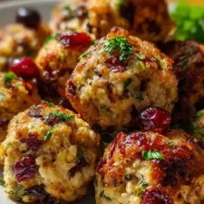 Cranberry Turkey Stuffing Balls