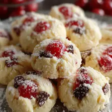 Christmas Maraschino Cherry Shortbread