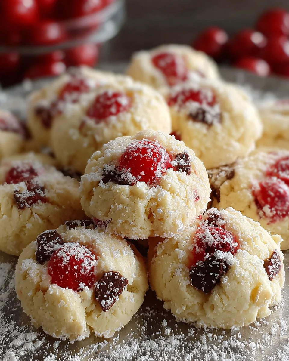 Christmas Maraschino Cherry Shortbread