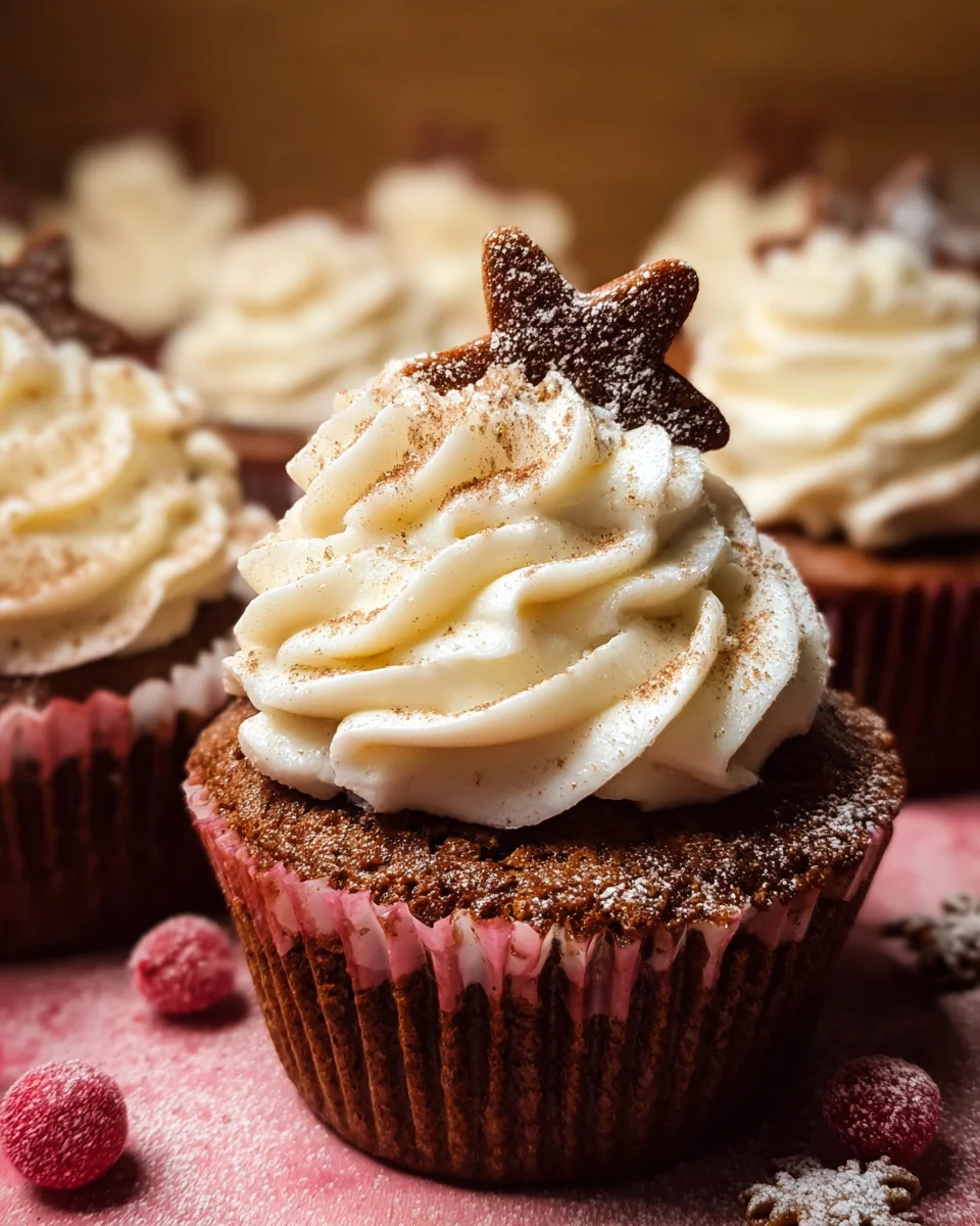 Gingerbread Cupcakes with Cream Cheese Frosting