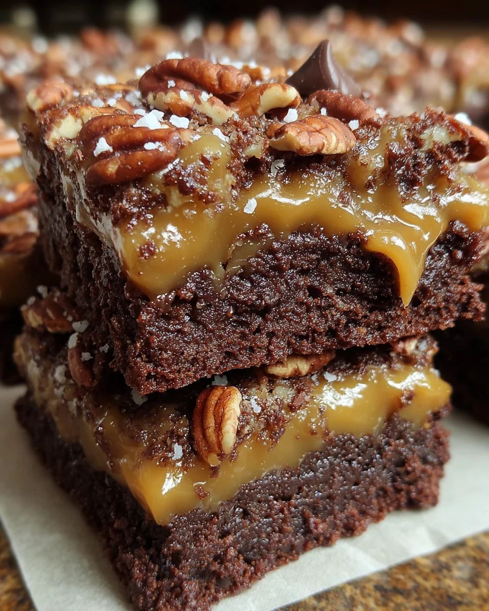 Cake Mix Caramel Brownies