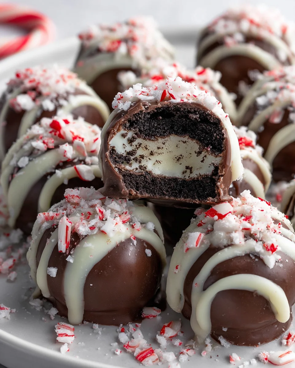 Peppermint Oreo Chocolate Truffles