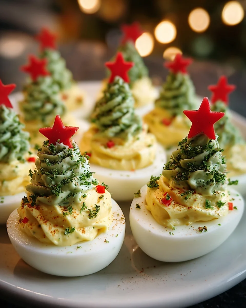 Deviled Egg Christmas Trees