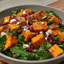 Roasted Sweet Potato and Baby Kale Salad