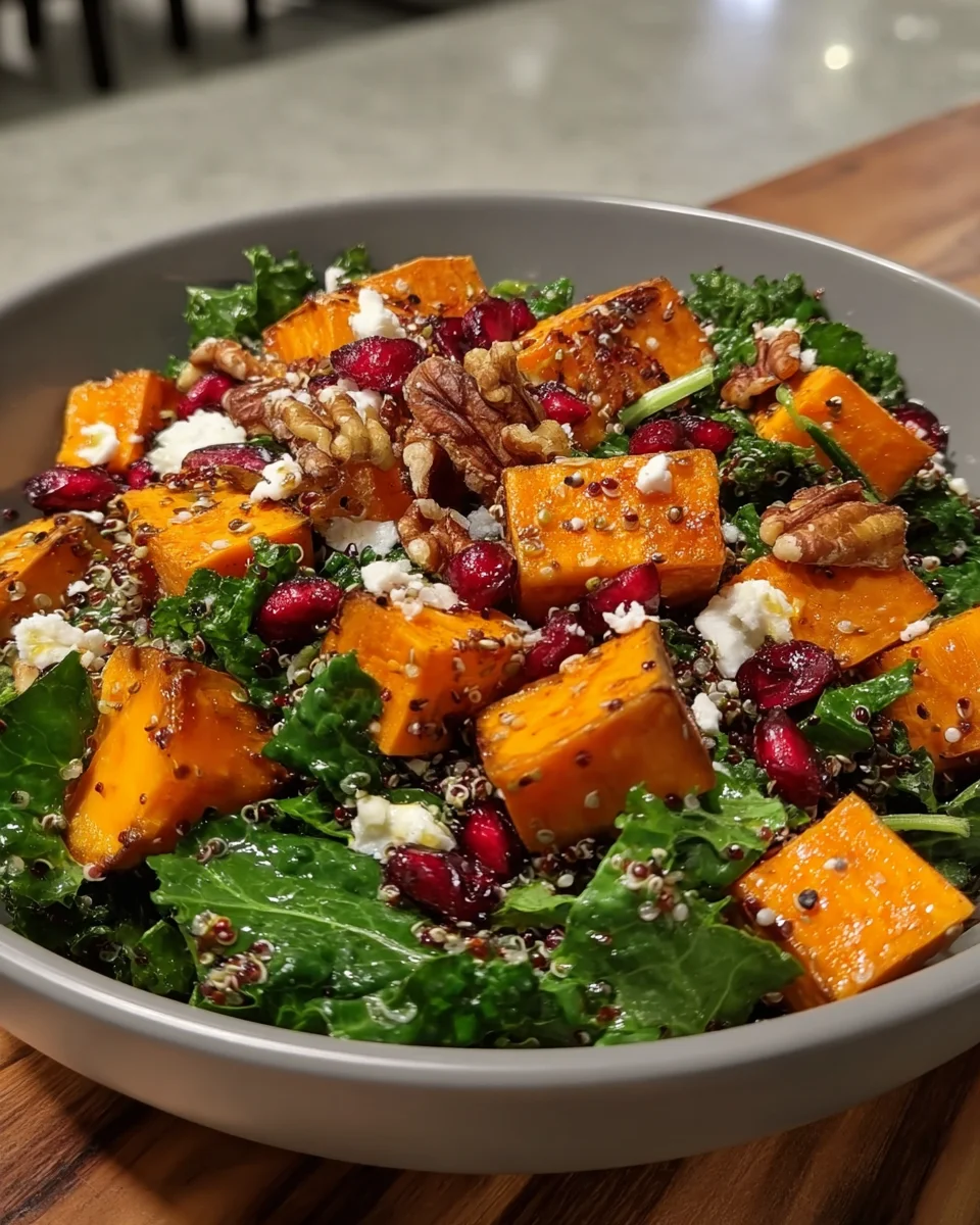 Roasted Sweet Potato and Baby Kale Salad