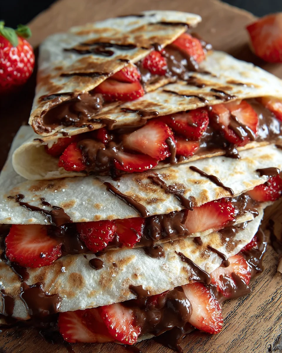 Nutella Strawberry Quesadilla