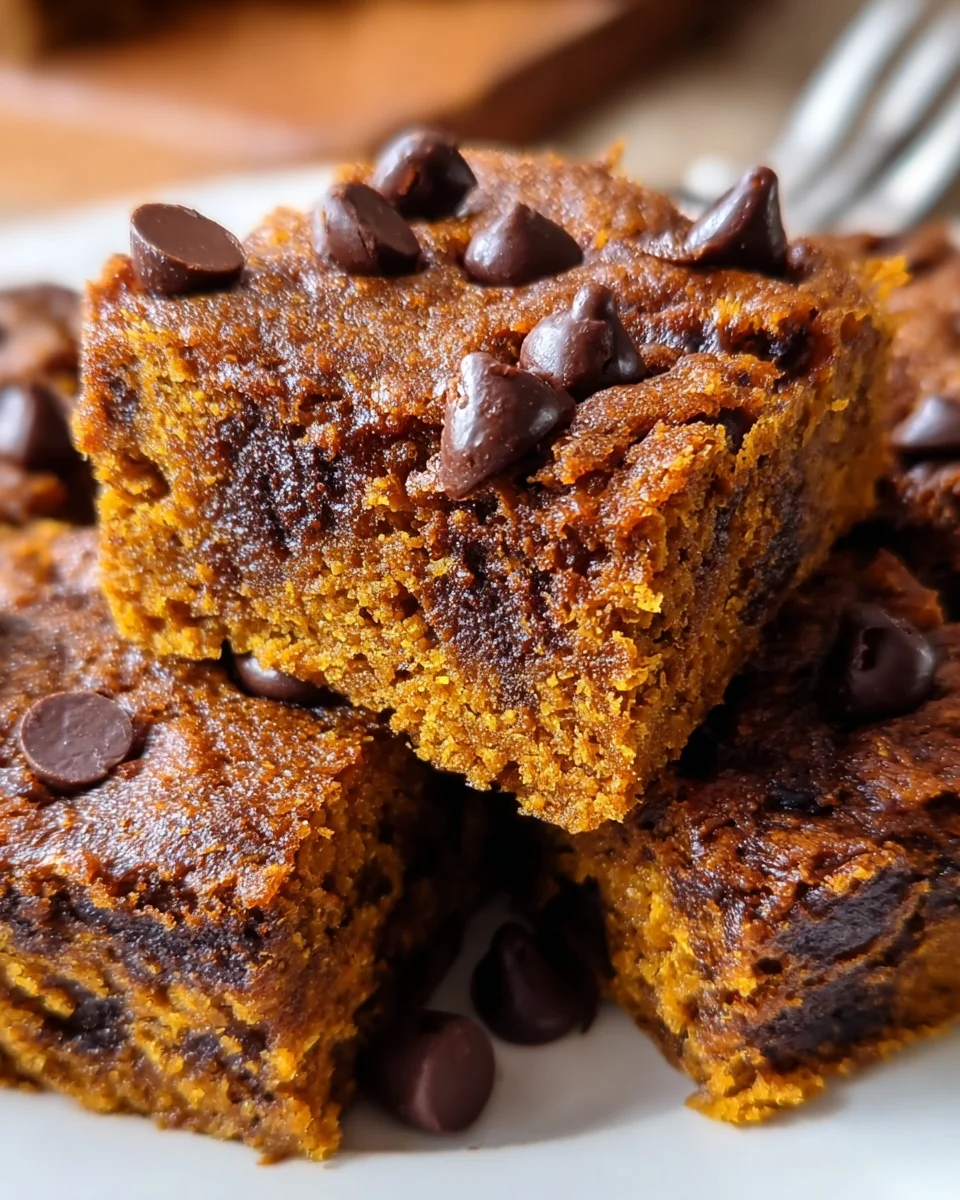 Gingerbread Pumpkin Chocolate Chip Bars