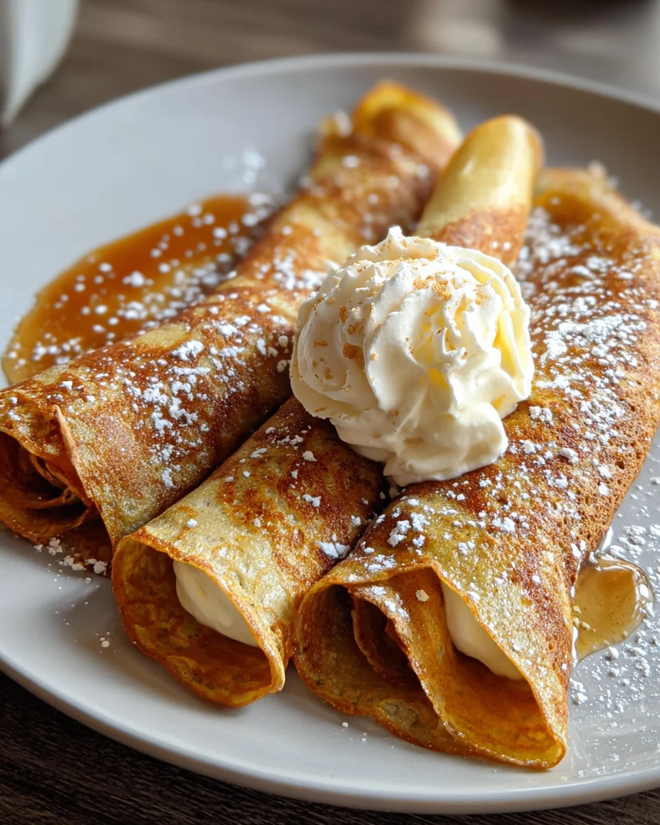 Pumpkin Crepes Cinnamon Mascarpone