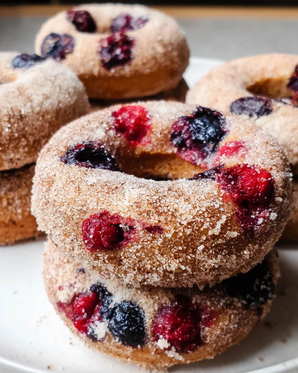 Protein Cinnamon Berry Doughnuts