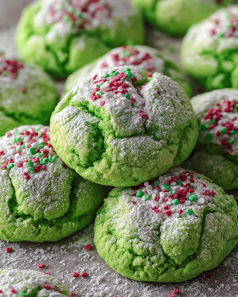 Grinch Cookies Vibrant Green