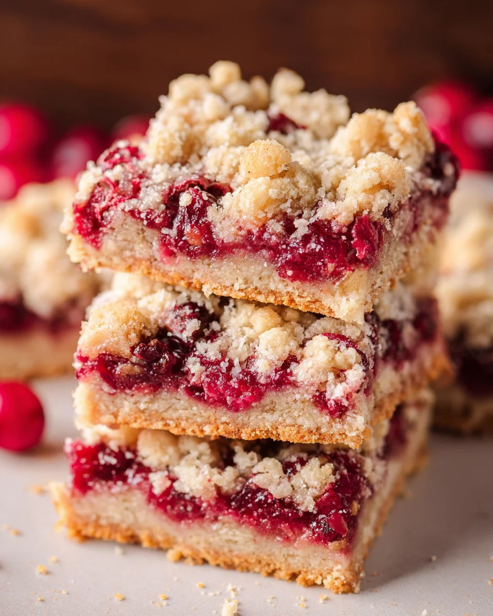 Cranberry Crumble Bars